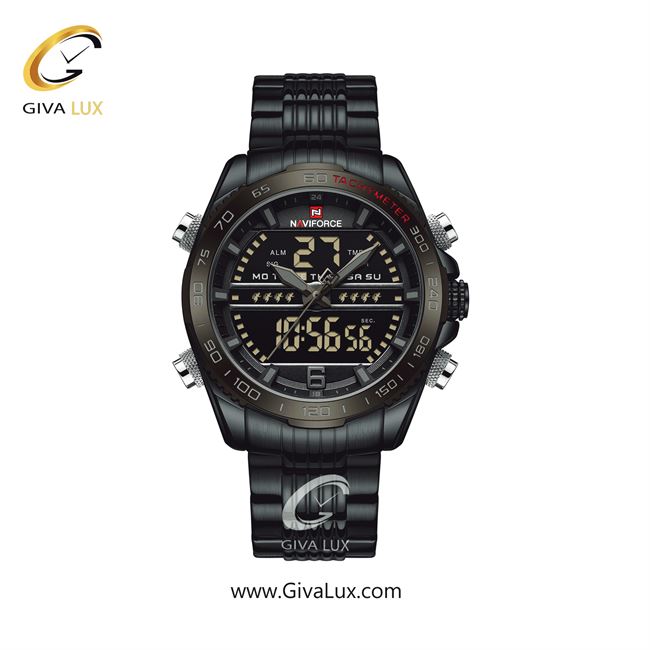 ساعت مچی مردانه بند استیل ناوی فورس (نیوی فورس) NF9195 B/B